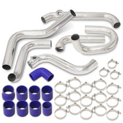 Mazda 3 2.0L 2004-2006 Bolt-On Aluminum Polished Piping Kit + Blue Couplers - Parts Agent