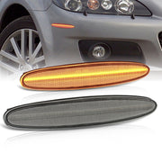 Mazda 6 2003-2008 Front Amber LED Side Marker Lights Clear Len - Parts Agent