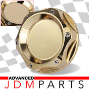 Mazda Aluminum Round Circle Hole Style Oil Cap 24K Gold - Parts Agent