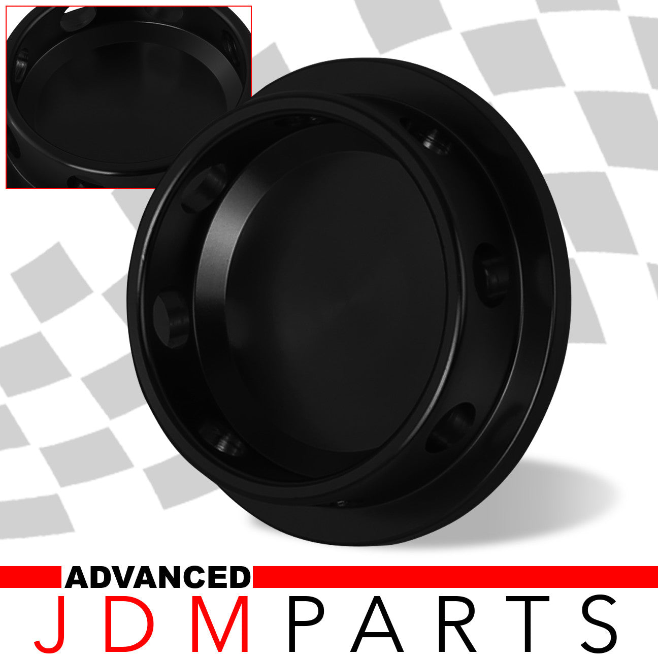 Mazda Aluminum Round Circle Hole Style Oil Cap Black - Parts Agent