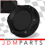 Mazda Aluminum Round Circle Hole Style Oil Cap Black - Parts Agent