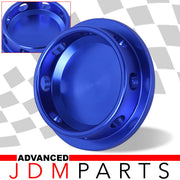Mazda Aluminum Round Circle Hole Style Oil Cap Blue - Parts Agent