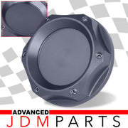 Mazda Aluminum Round Circle Hole Style Oil Cap Gunmetal - Parts Agent