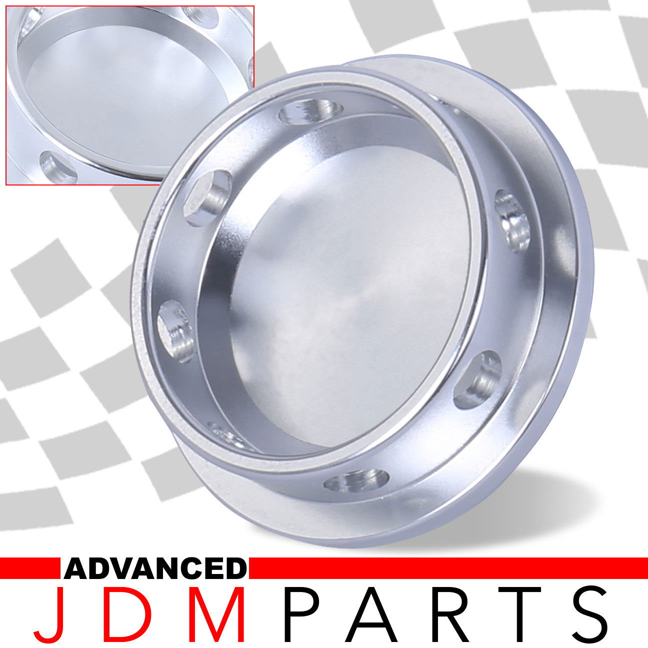 Mazda Aluminum Round Circle Hole Style Oil Cap Silver - Parts Agent