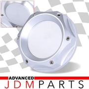 Mazda Aluminum Round Circle Hole Style Oil Cap Silver - Parts Agent