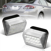 Mazda CX-5 2013-2014 / CX-7 2007-2012 / Mazda6 2003-2008 White SMD LED License Plate Lights Clear Len - Parts Agent