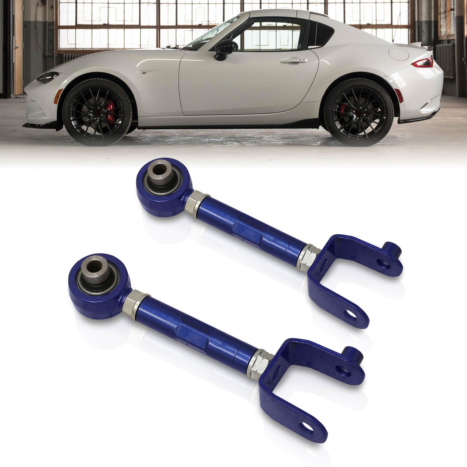 Mazda Miata MX-5 2016-2023 Rear Upper Adjustable Camber Kit Control Arms Blue - Parts Agent
