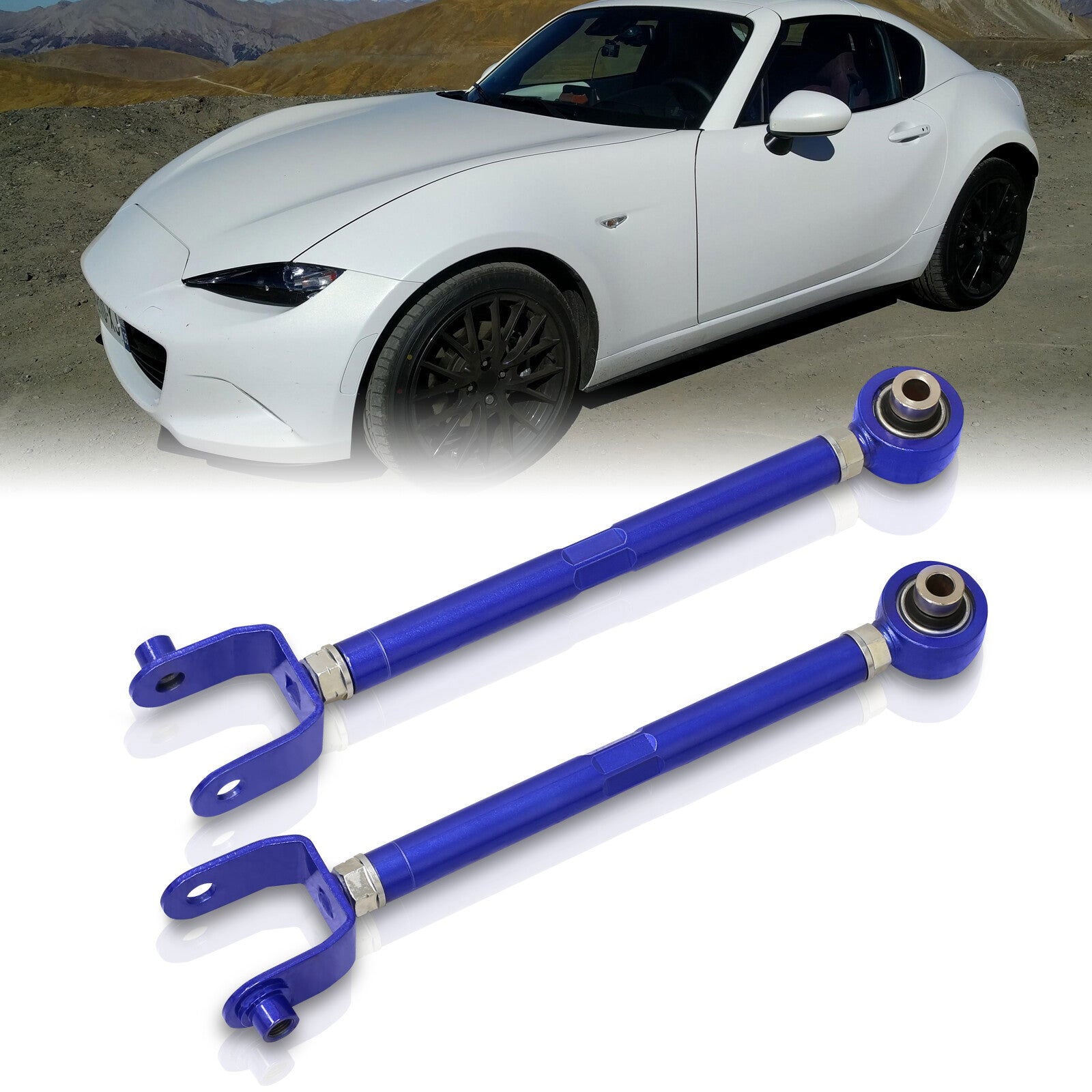 Mazda Miata MX-5 2016-2023 Rear Upper Adjustable Control Arms Blue - Parts Agent