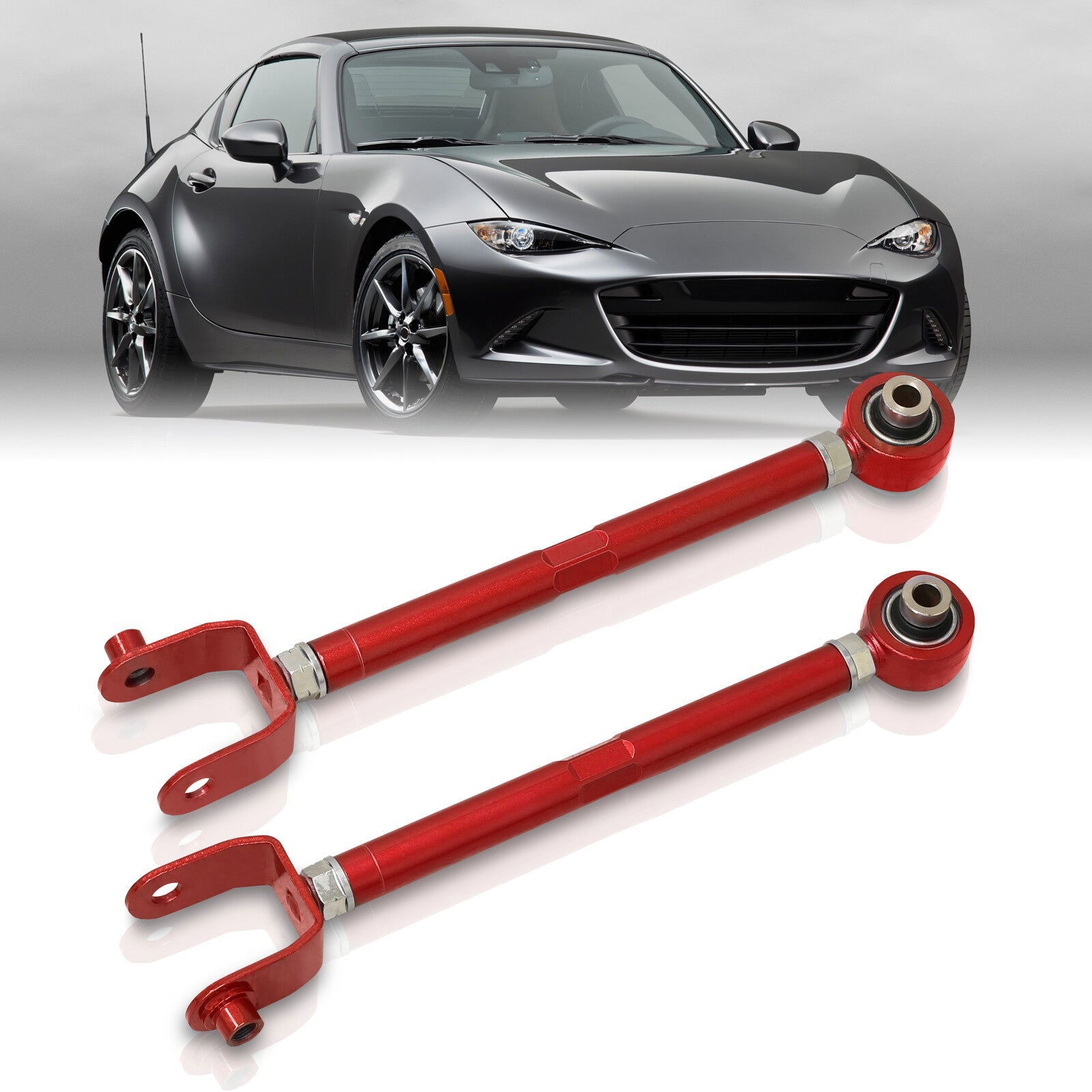 Mazda Miata MX-5 2016-2023 Rear Upper Adjustable Control Arms Red - Parts Agent