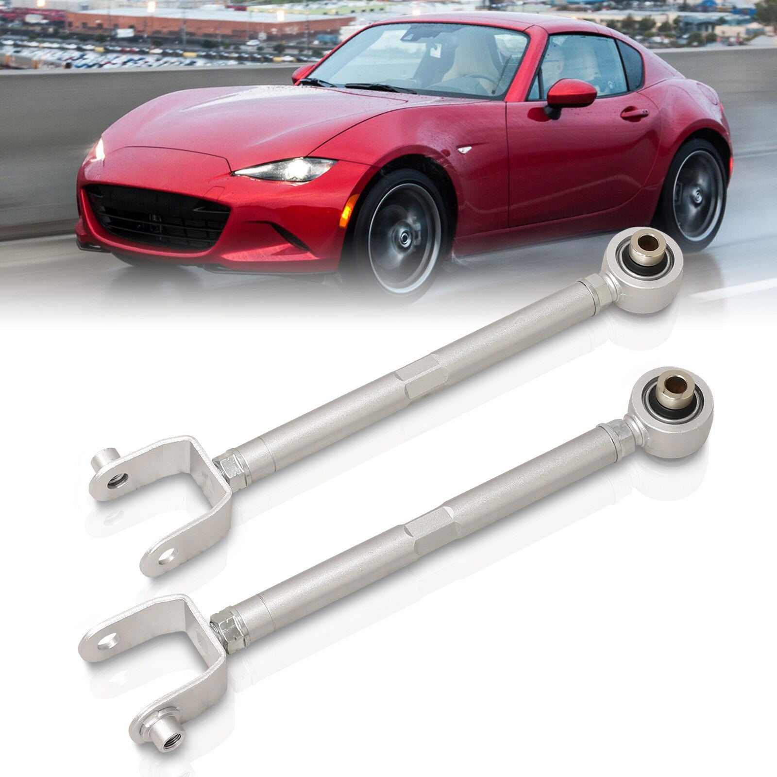 Mazda Miata MX-5 2016-2023 Rear Upper Adjustable Control Arms Silver - Parts Agent