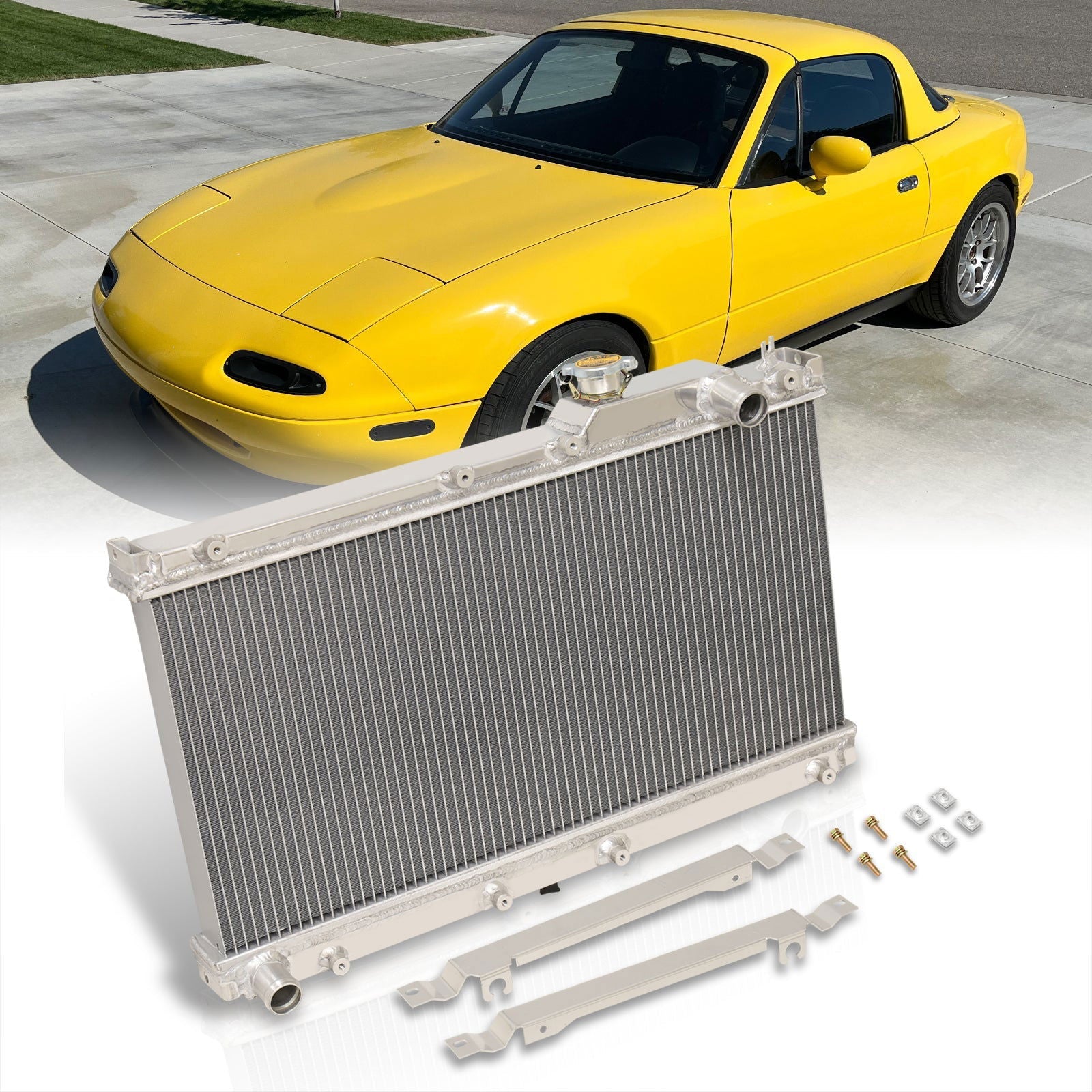 Mazda Miata MX5 1990-1997 Manual Transmission Aluminum Radiator - Parts Agent