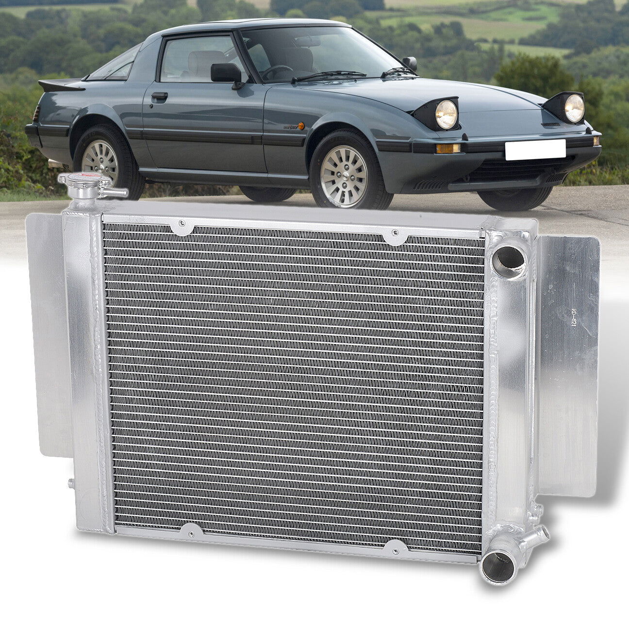 Mazda RX7 1979-1982 Manual Transmission Aluminum Radiator - Parts Agent