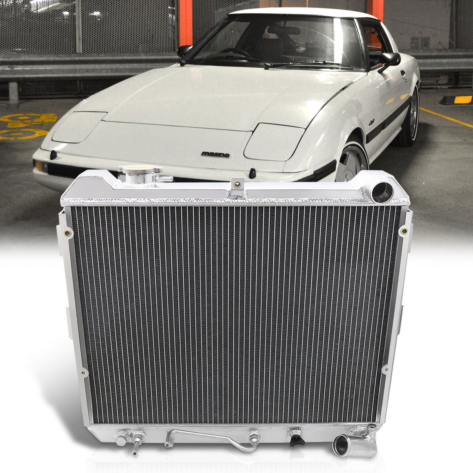 Mazda RX7 FB3S 1983-1985 Automatic & Manual Transmission Aluminum Radiator - Parts Agent