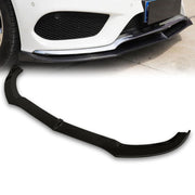 Mercedes Benz C-Class 2015-2018 3-Piece Style Front Bumper Lip Gloss Black - Parts Agent