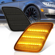 Mercedes Benz CLS63 AMG W218 2012-2014 / S-Class W221 2010-2013 Front Amber LED Side Marker Lights Smoke Len - Parts Agent