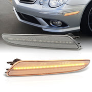 Mercedes Benz E-Class W211 E320 E350 E550 E63 AMG 2007-2009 Front Amber LED Side Marker Lights Clear Len - Parts Agent