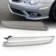 Mercedes Benz E-Class W211 E320 E350 E550 E63 AMG 2007-2009 Front White LED Side Marker Lights Clear Len - Parts Agent