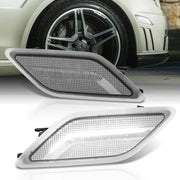Mercedes Benz E-Class W212 C207 A207 E300 E350 E550 E63 AMG 2010-2013 Front White LED Side Marker Lights Clear Len - Parts Agent