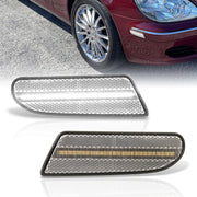 Mercedes Benz S-Class W220 2000-2006 Front White LED Side Marker Lights Clear Len - Parts Agent