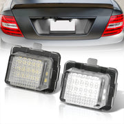 Mercedes Benz W204 W205 W212 W216 W218 W221 W231 W222 White SMD LED License Plate Lights Clear Len - Parts Agent