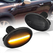 Mini Cooper Clubman R55 R56 R57 2006-2014 / Coupe R58 Roadster R59 2011-2014 Front Amber LED Side Marker Lights Smoke Len - Parts Agent