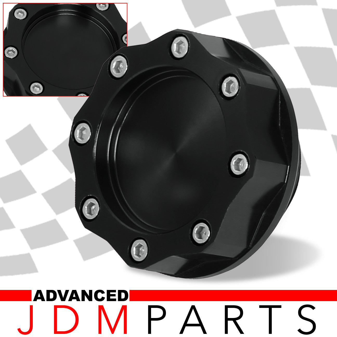 Mitsubishi Aluminum Octogon Screw Style Oil Cap Black - Parts Agent