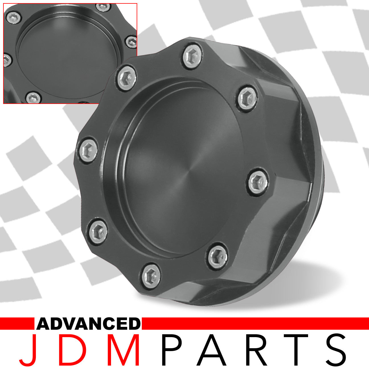 Mitsubishi Aluminum Octogon Screw Style Oil Cap Gunmetal - Parts Agent
