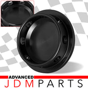 Mitsubishi Aluminum Round Circle Hole Style Oil Cap Black - Parts Agent