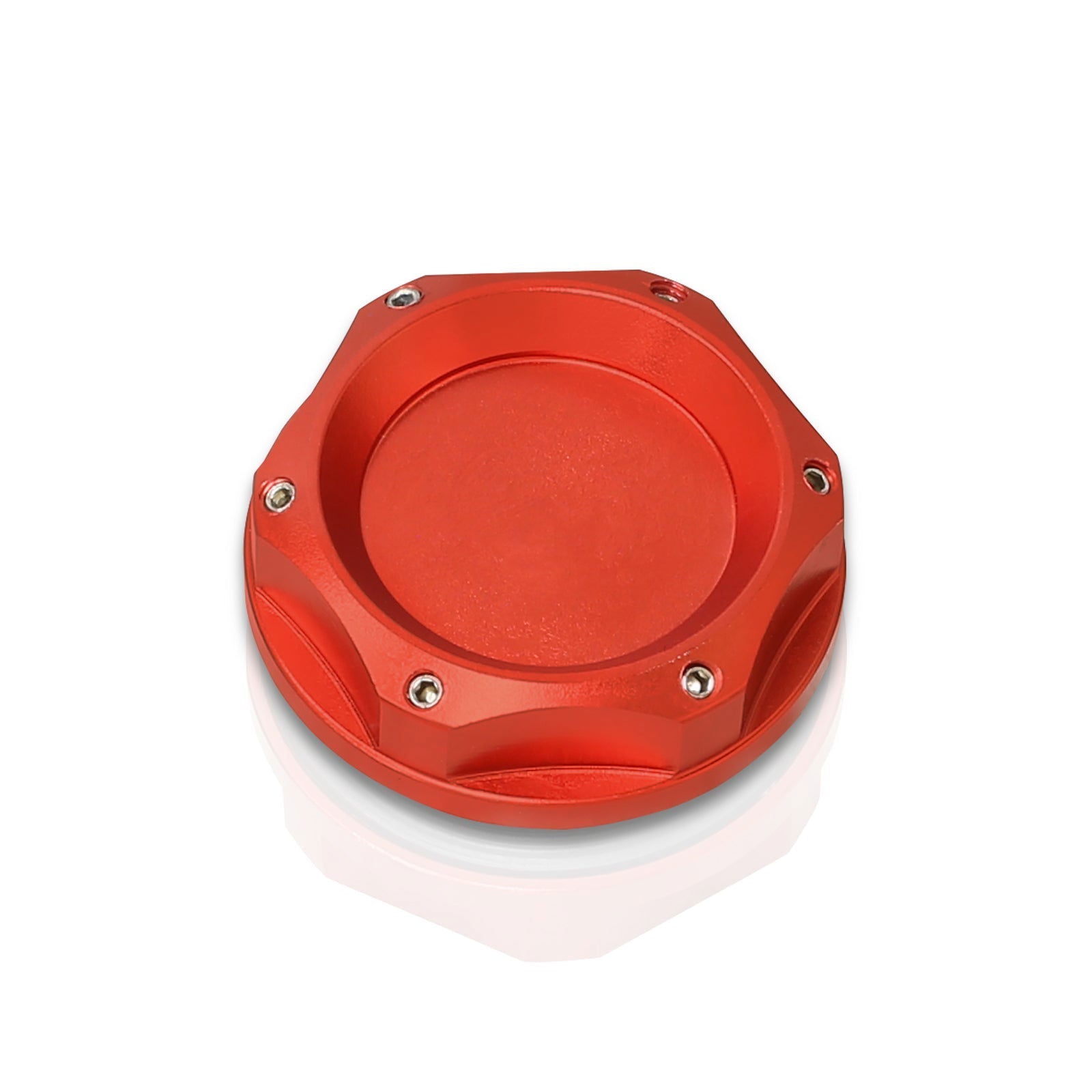 Mitsubishi Aluminum Round Circle Hole Style Oil Cap Red - Parts Agent