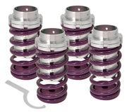 Mitsubishi Eclipse 1989-1999 / Nissan Sentra 1991-1999 / Toyota Corolla 1993-1997 Coilover Sleeves Kit Purple (Silver Sleeves) - Parts Agent