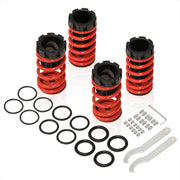 Mitsubishi Eclipse 1989-1999 / Nissan Sentra 1991-1999 / Toyota Corolla 1993-1997 Coilover Sleeves Kit Red (Black Sleeves) - Parts Agent