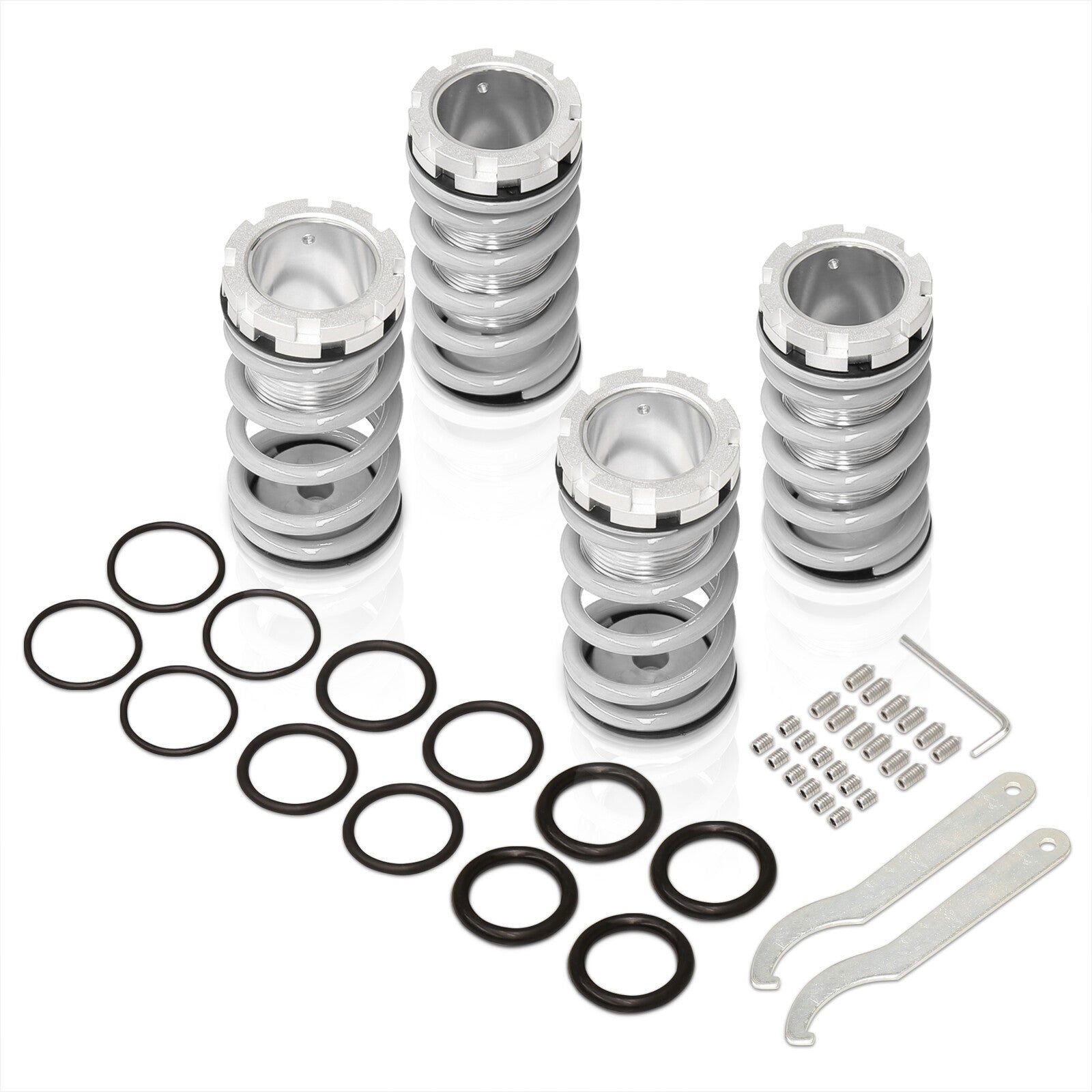 Mitsubishi Eclipse 1989-1999 / Nissan Sentra 1991-1999 / Toyota Corolla 1993-1997 Coilover Sleeves Kit Silver (Silver Sleeves) - Parts Agent