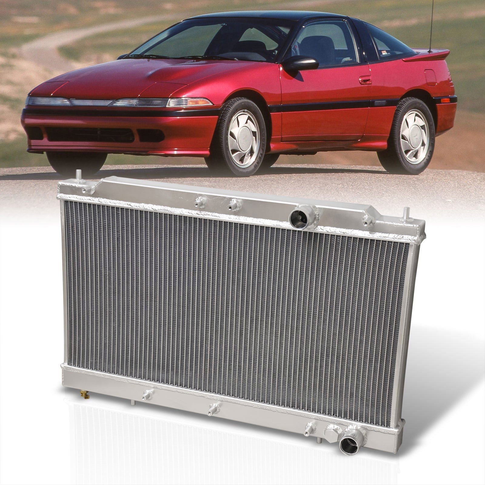 Mitsubishi Eclipse 1990-1994 Manual Transmission Aluminum Radiator - Parts Agent