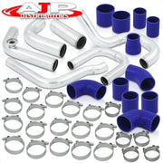 Mitsubishi Eclipse 1995-1999 420A Bolt-On Aluminum Polished Piping Kit + Blue Couplers - Parts Agent