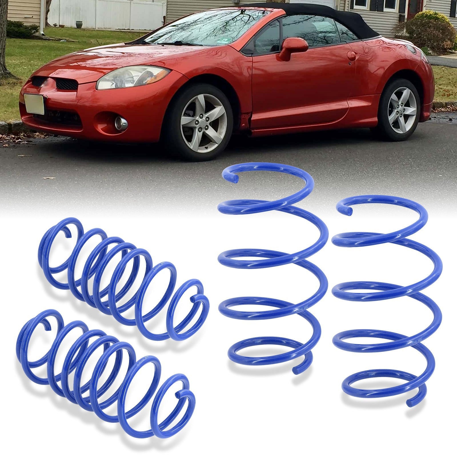 Mitsubishi Eclipse 2006-2012 Lowering Springs Blue (Front ~ 2.5" / Rear ~ 2.6") - Parts Agent