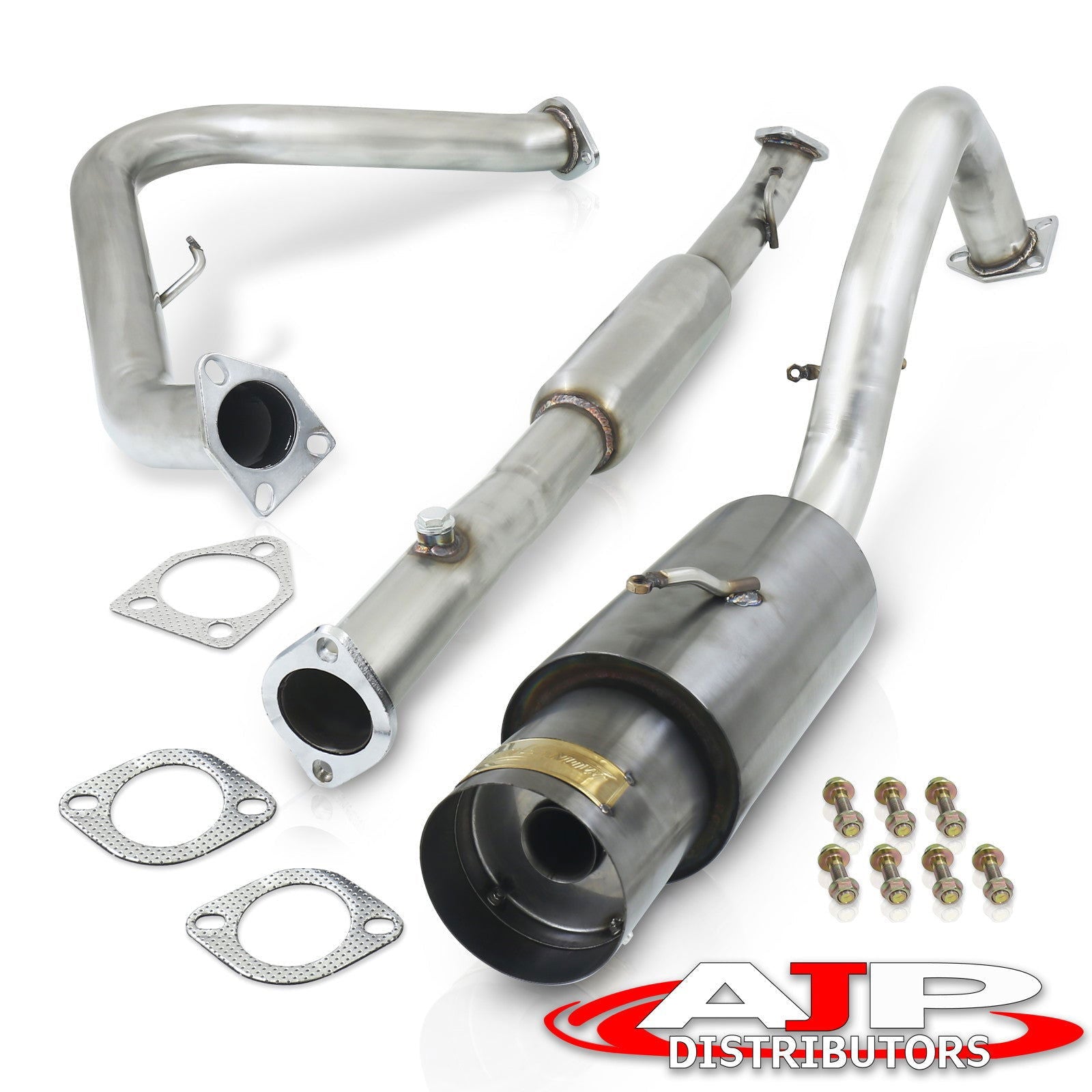 Mitsubishi Eclipse GS RS I4 2000-2005 N1 Style Stainless Steel Catback Exhaust System Gunmetal (Piping: 2.25" / 58mm | Tip: 4.5") - Parts Agent