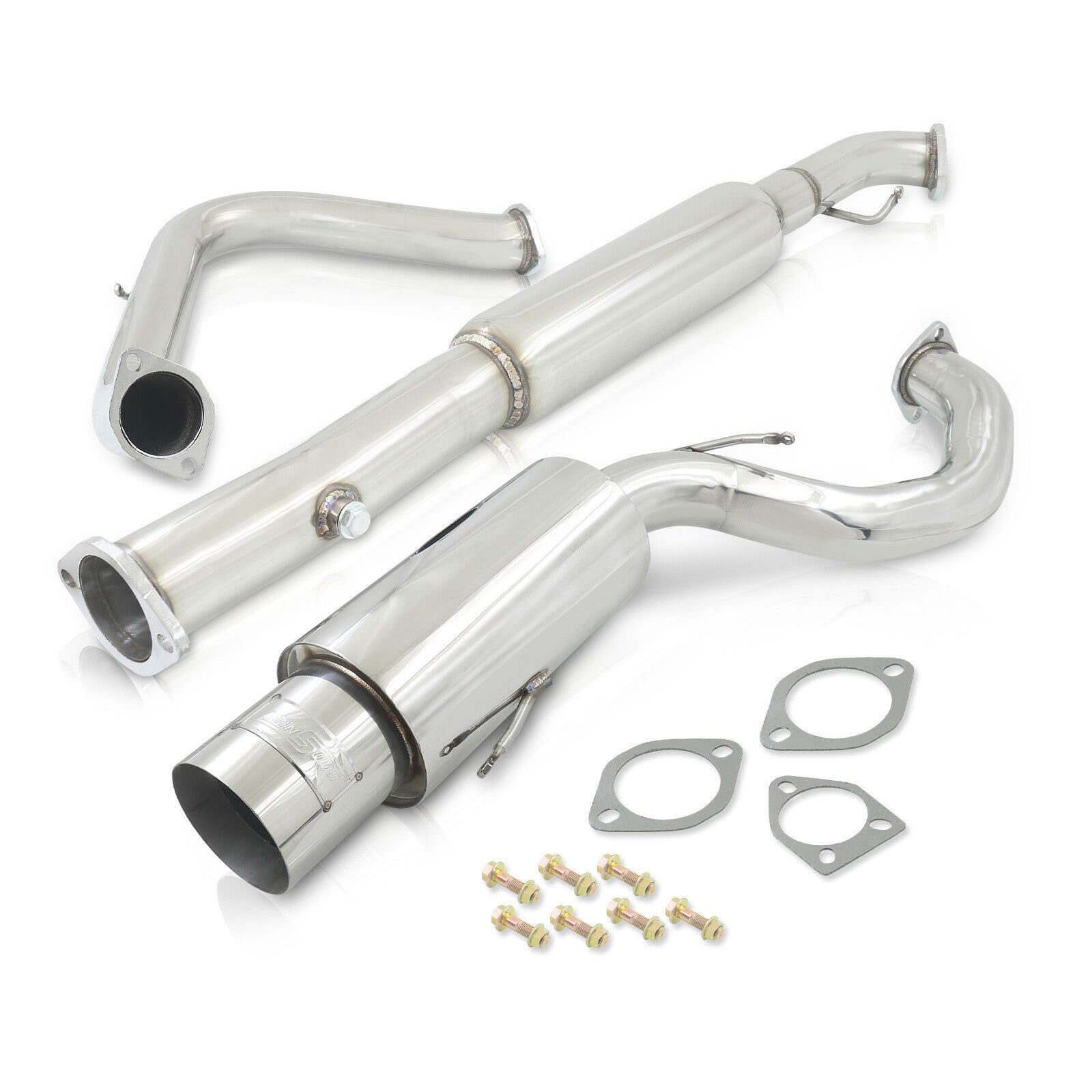 Mitsubishi Eclipse GS RS Non-Turbo 1995-1999 / Eagle Talon Non-Turbo 1995-1998 N1 Style Stainless Steel Catback Exhaust System (Piping: 3.0" / 76mm | Tip: 4.5") - Parts Agent