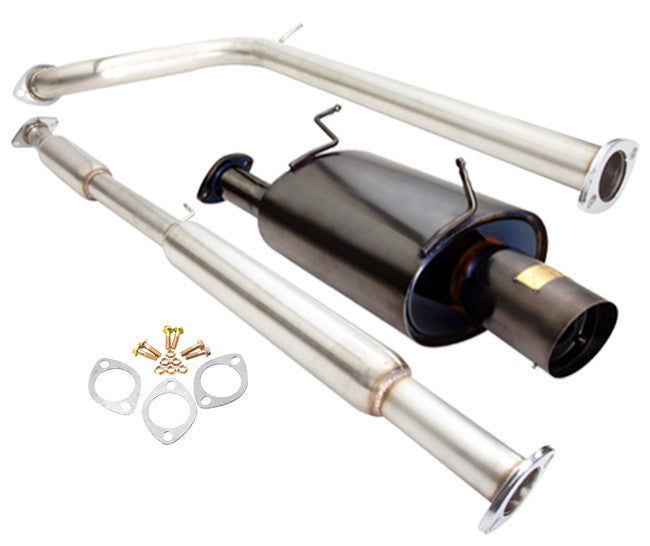 Mitsubishi Eclipse V6 2006-2008 Stainless Steel Catback Exhaust System Gunmetal (Piping: 2.5" / 65mm | Tip: 4.0") - Parts Agent