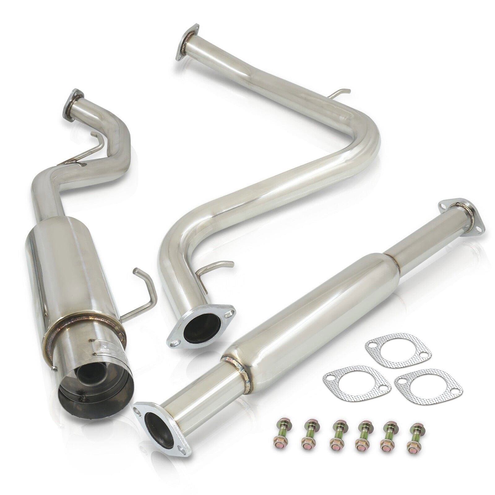 Mitsubishi Galant 2.4L I4 1999-2003 N1 Style Stainless Steel Catback Exhaust System (Piping: 2.25" / 58mm | Tip: 4.5") - Parts Agent