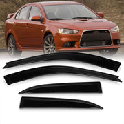 Mitsubishi Lancer 2008-2017 4 Door Tape On Window Visors - Parts Agent