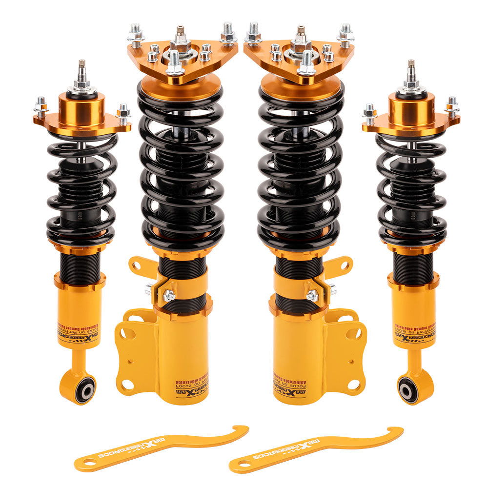 Mitsubishi Lancer ES Sedan 4-Door 2008-2016 Adjustable damper Coilover Lowering Kit 2.0L Adj Height (Set of 4) - Parts Agent