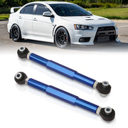 Mitsubishi Lancer EVO X 2008-2015 Rear Lower Adjustable Camber Kit Control Arms Blue - Parts Agent