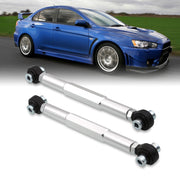Mitsubishi Lancer EVO X 2008-2015 Rear Lower Adjustable Camber Kit Control Arms Silver - Parts Agent