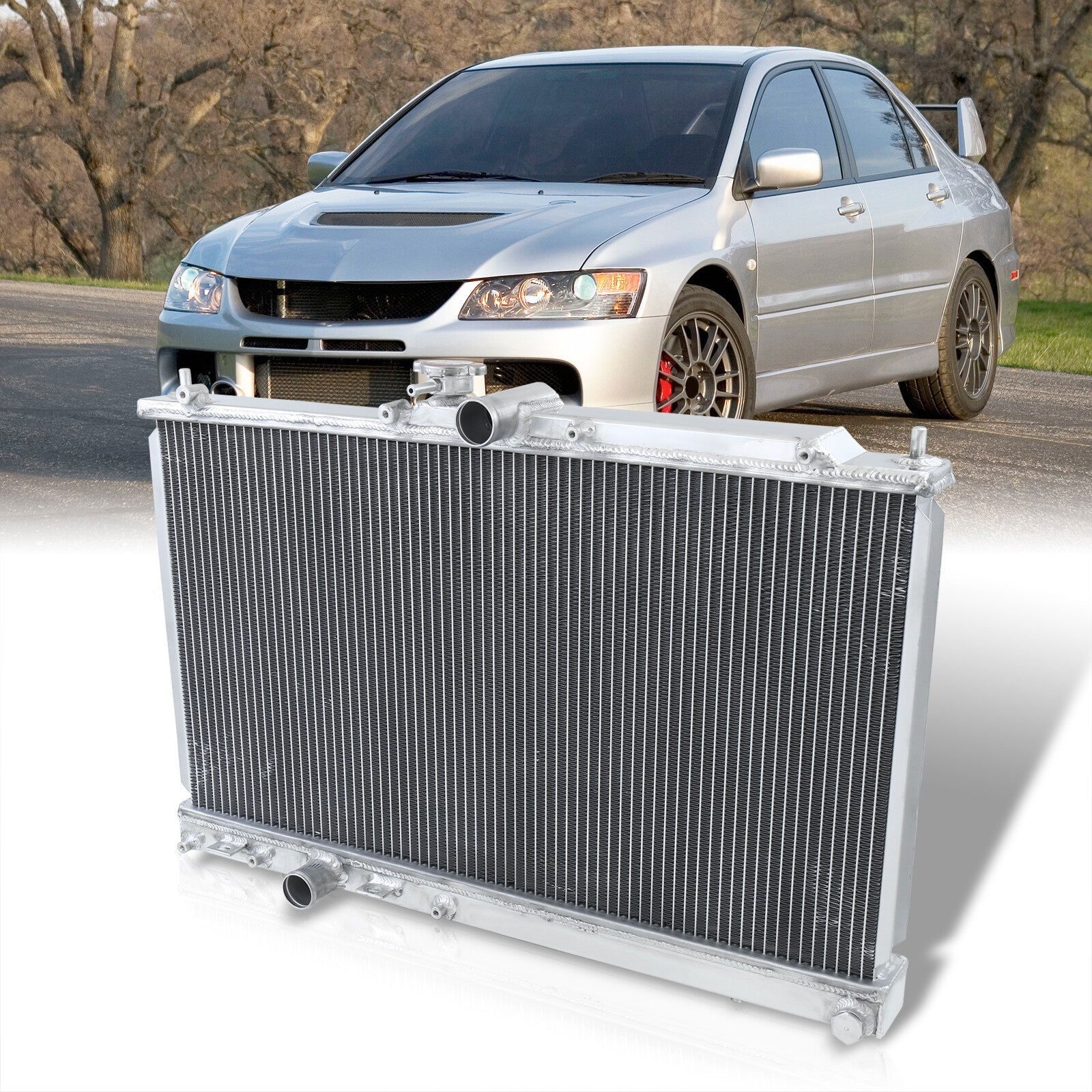 Mitsubishi Lancer Evo 7 8 9 2003-2007 Aluminum Radiator - Parts Agent