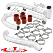 Mitsubishi Lancer Evo I II III 1993-1996 Bolt-On Aluminum Polished Piping Kit + Red Couplers - Parts Agent