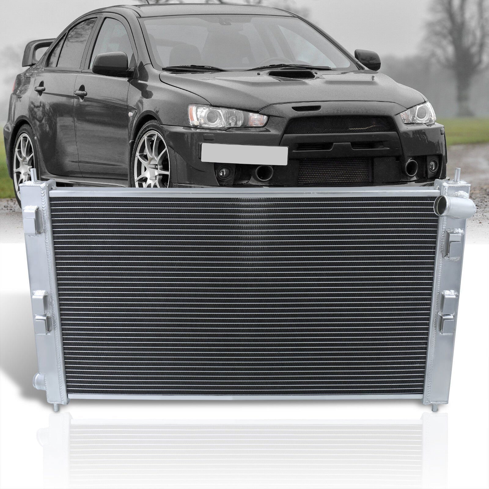 Mitsubishi Lancer Evo X 2008-2015 Manual Transmission Aluminum Radiator - Parts Agent
