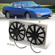 Nissan 240SX 1989-1994 M/T SR20 Aluminum Radiator Dual Fan Shroud - Parts Agent