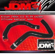 Nissan 240SX KA24 1991-1994 Silicone Radiator Hoses Black - Parts Agent