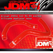 Nissan 240SX KA24 1991-1994 Silicone Radiator Hoses Red - Parts Agent