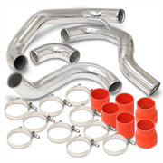 Nissan 240SX S13 1989-1994 CA18DET Bolt-On Aluminum Polished Piping Kit + Red Couplers - Parts Agent
